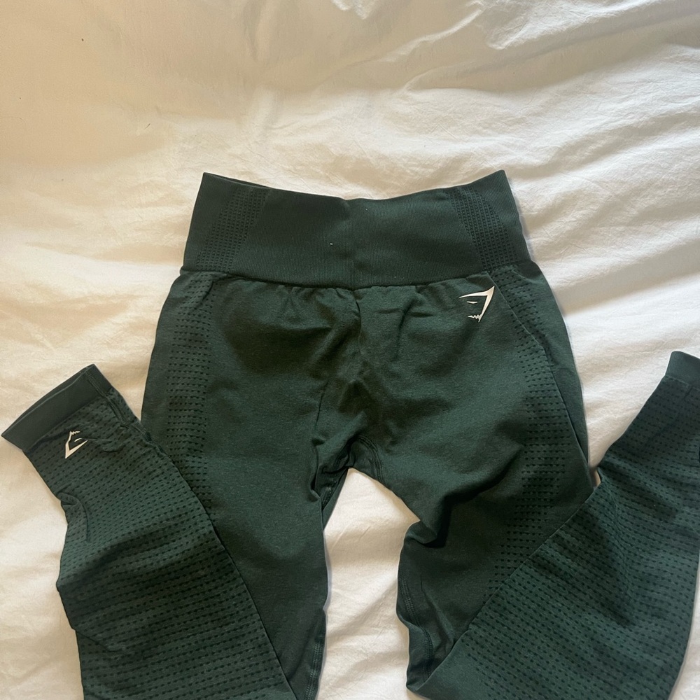 Gymshark Vital Seamless 2.0 Leggings - Dark Green Marl LIKE NEW